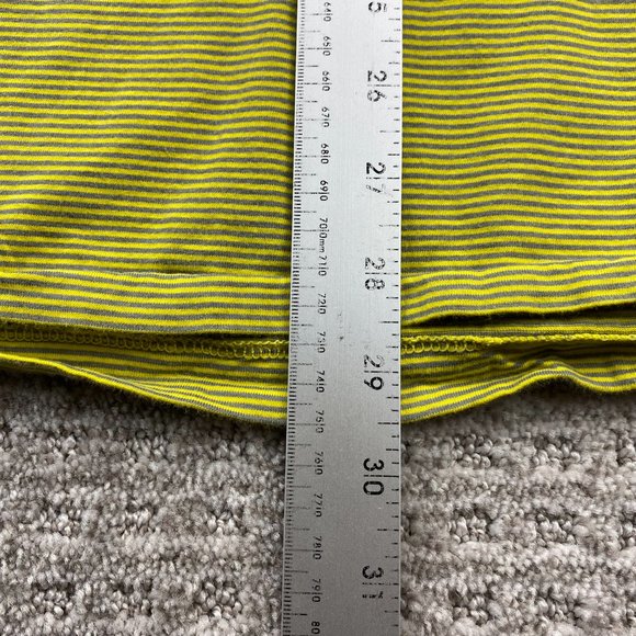 Patagonia Polo Shirt Men Extra Large XL Yellow Gray Stripes Golf Chest Pocket - Picture 6 of 6